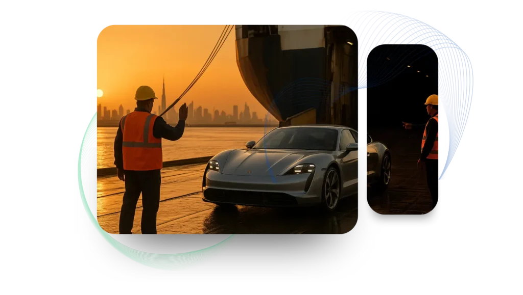 Roll-on Roll-off ship at Jebel Ali Port